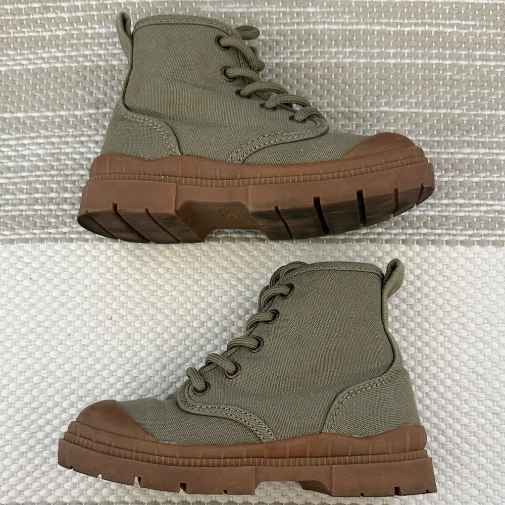 Zara Kids Boots in Olive and Brown
